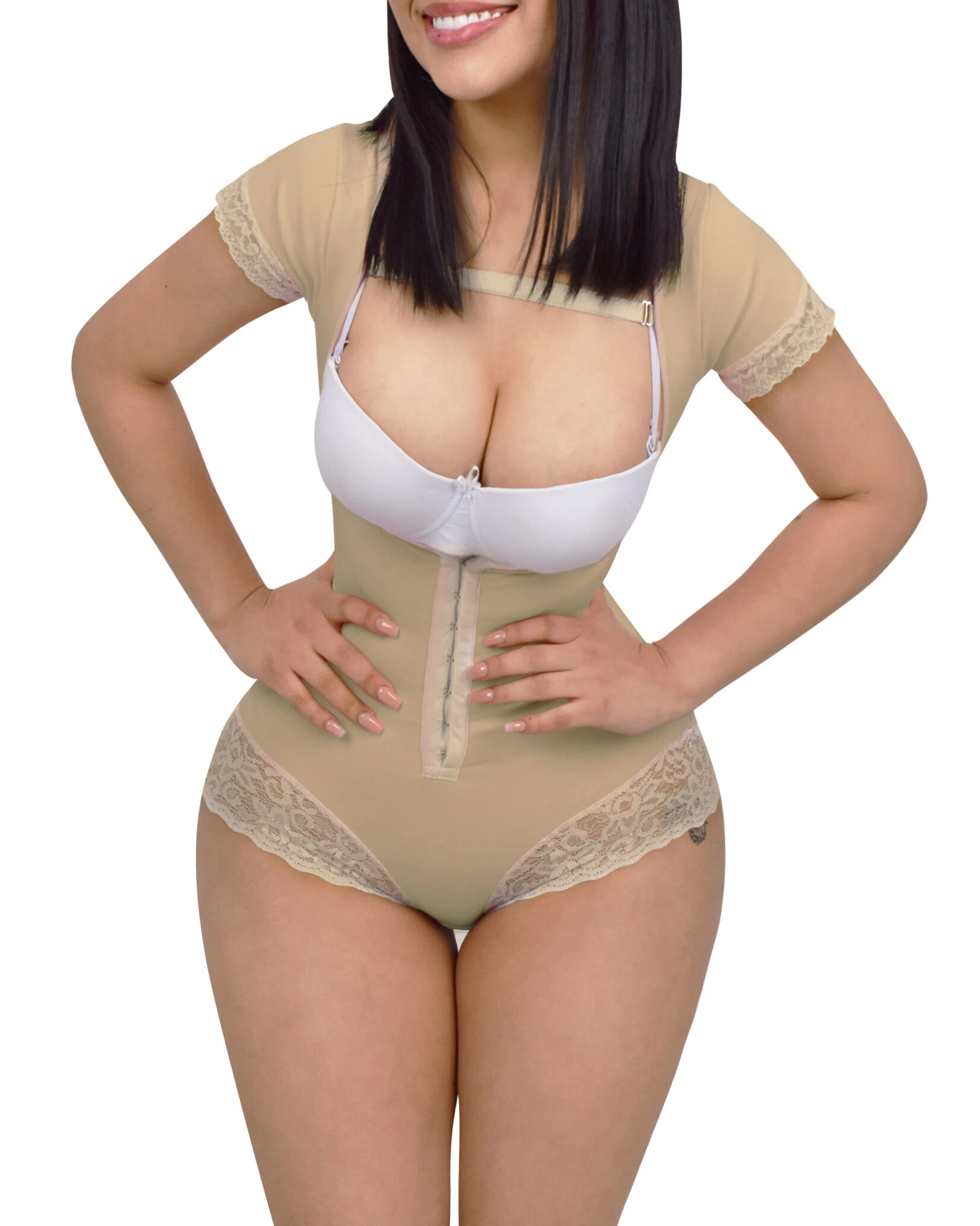 Women'S Corset Waist Trainer Slimming Corset Butt-Lifting Open Bust Tummy Control Shapewear Bodysuit Open Crotch Thigh Trimmer