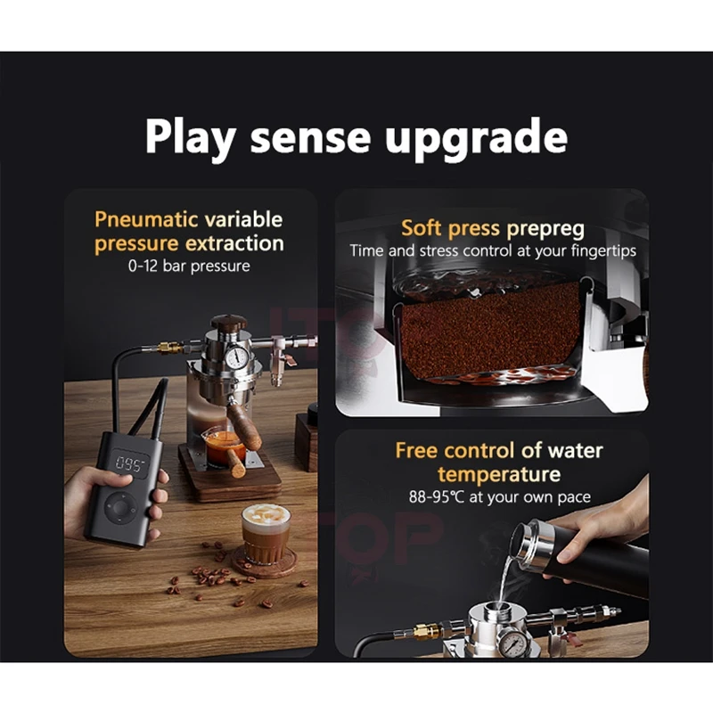 ITOP CM-P Pneumatic Coffee Machine Household Manual Variable Pressure Coffee Maker Espresso Maker with 58mm portafilter
