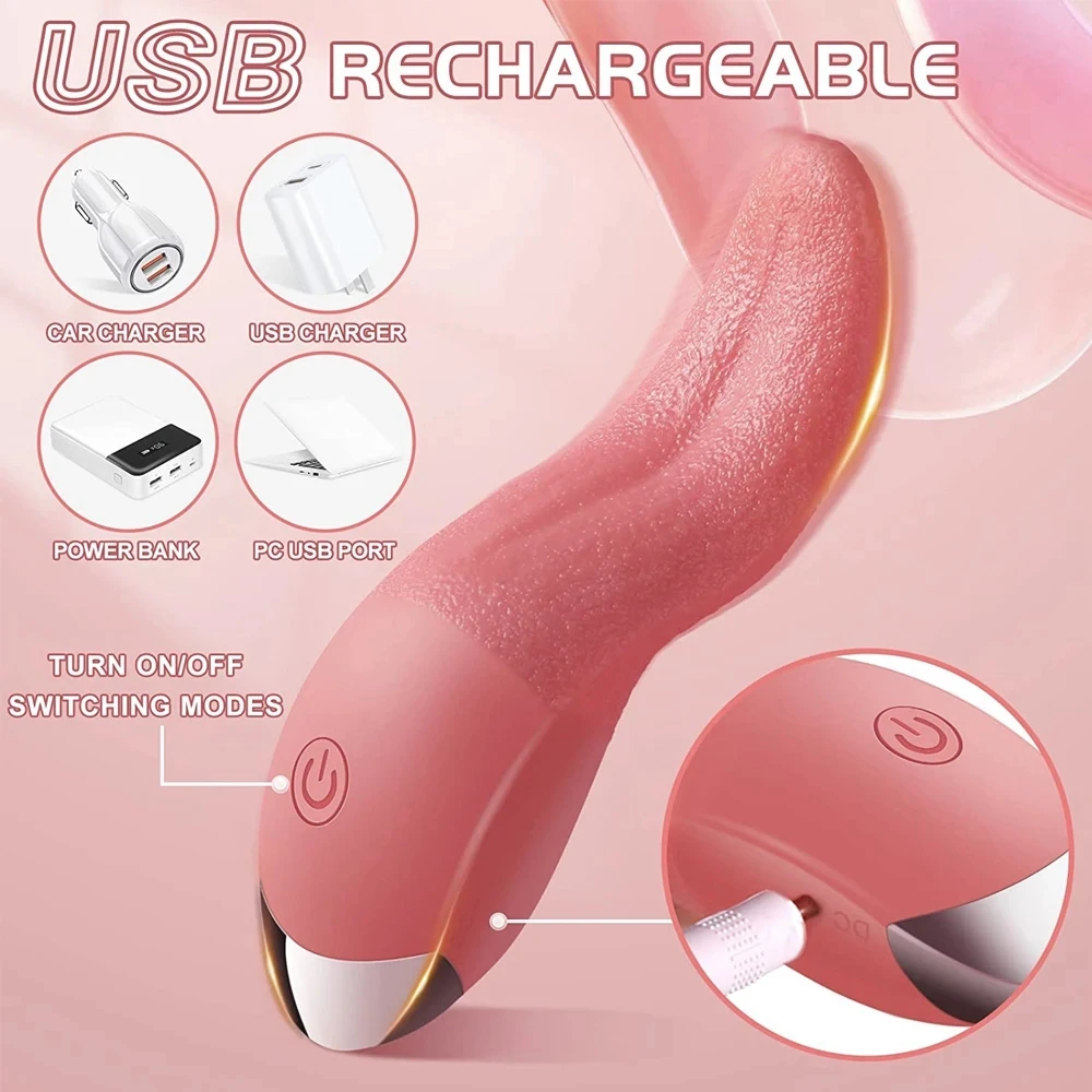 Tongue Licking Vibrator Female Masturbator Clitoris Stimulator Nipple Licking Massager for Woman