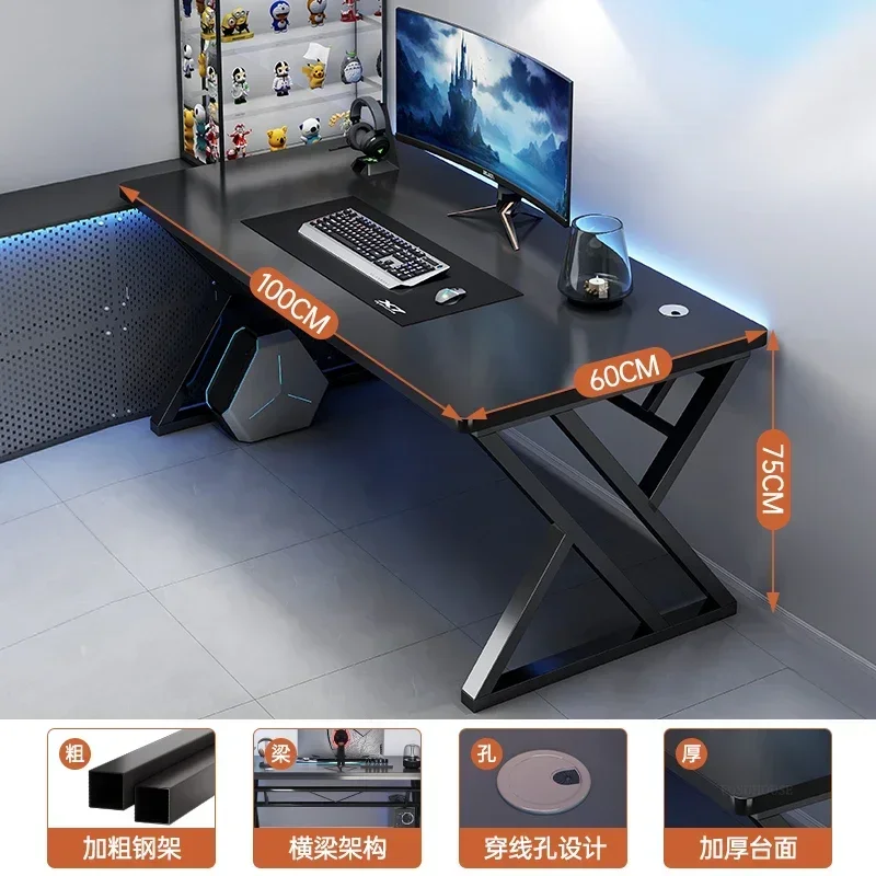 Mesas duplas para computador, mesa longa lateral a lado para casa, mesa de jogos e-sports, quarto, mesa de escritório simples, mesa de estudo para estudantes