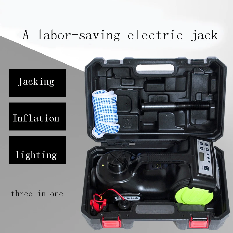 

LED Electric Digital Jack Auto Lift Tools Tire Lifting Hydraulic Air Infatable Car Floor Jack 12V 3 in 1 5 Ton Electric Hydrauli