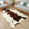 Modern Fur Animal Skins Natural Shape Carpets Zebra Cow Animal Printed Carpet Soft Plush Imitation Leather Rugs Non-slip Mats 3