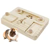 Hamsters Foraging Feeder Wooden Puzzle Game Feeding Board for Rabbit Guinea Pigs Chinchillas Treats Dispenser Pet Supply 4