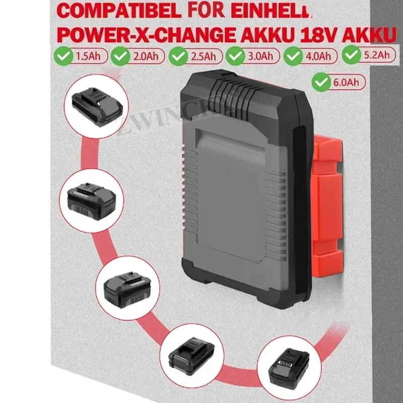 HANSS/EINHELLL 18V 배터리 용 5pcs 배터리 홀더 벽걸이 도크 홀더 보관 배터리 케이스 벨트 버클 랙 홀더 케이스