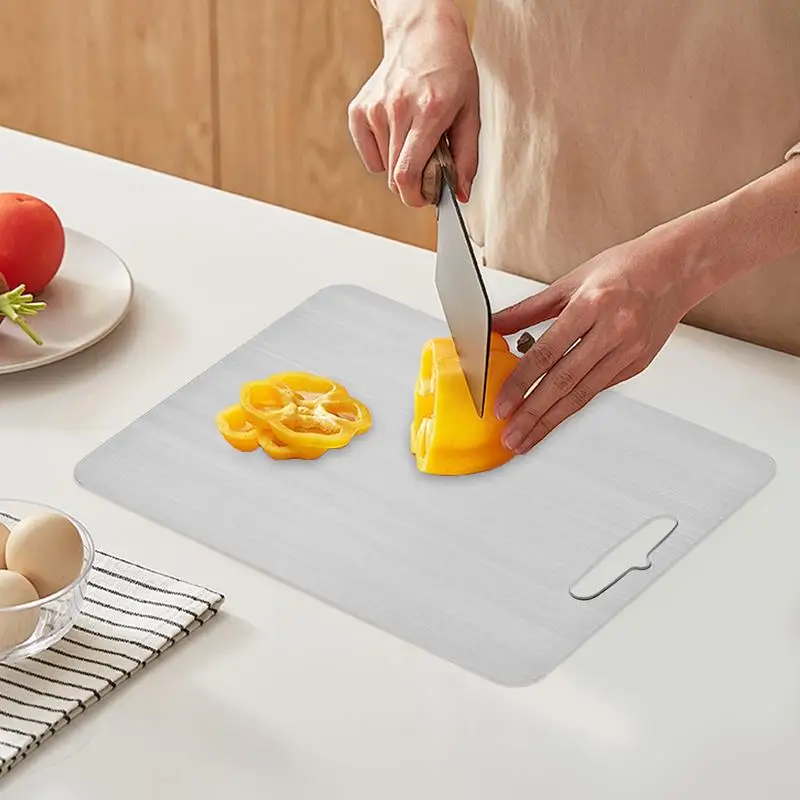 Kitchen Titanium Chopping Board 304 stainless steel double-sided food grade cutting board thickened Non Stick Chopping Board