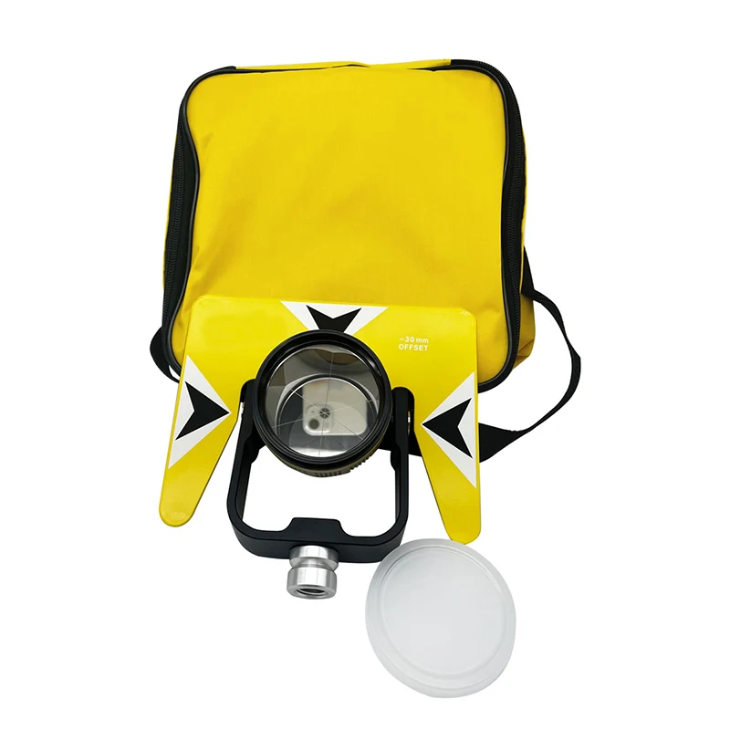 Prisma Singolo Di Colore Giallo Con Borsa Per Rilevamento Stazione Totale - Foto 2