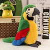 ZU 25cm Lovely Birds Soft Parrot Plush Toy Stuffed Animals Cockatoo Scarlet Macaw Cute Gift For Girl Boy 2