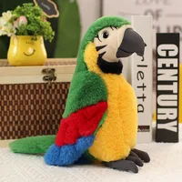ZU 25cm Lovely Birds Soft Parrot Plush Toy Stuffed Animals Cockatoo Scarlet Macaw Cute Gift For Girl Boy 2