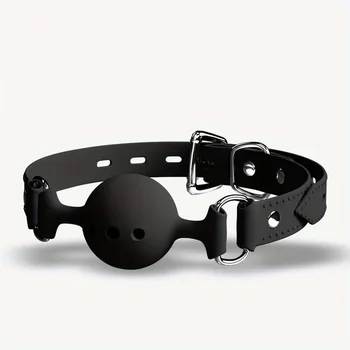 All Silicone Mouth Gag Breathable Ball Gag Adjustable Belt Mouth Sex Toys For Adult SM Games Sexyshop Erotic Accessories 3