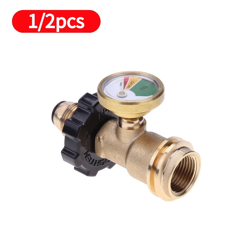 Pol Propane Gas Gauge Meter Tank Builtin Leak Detector Universal For