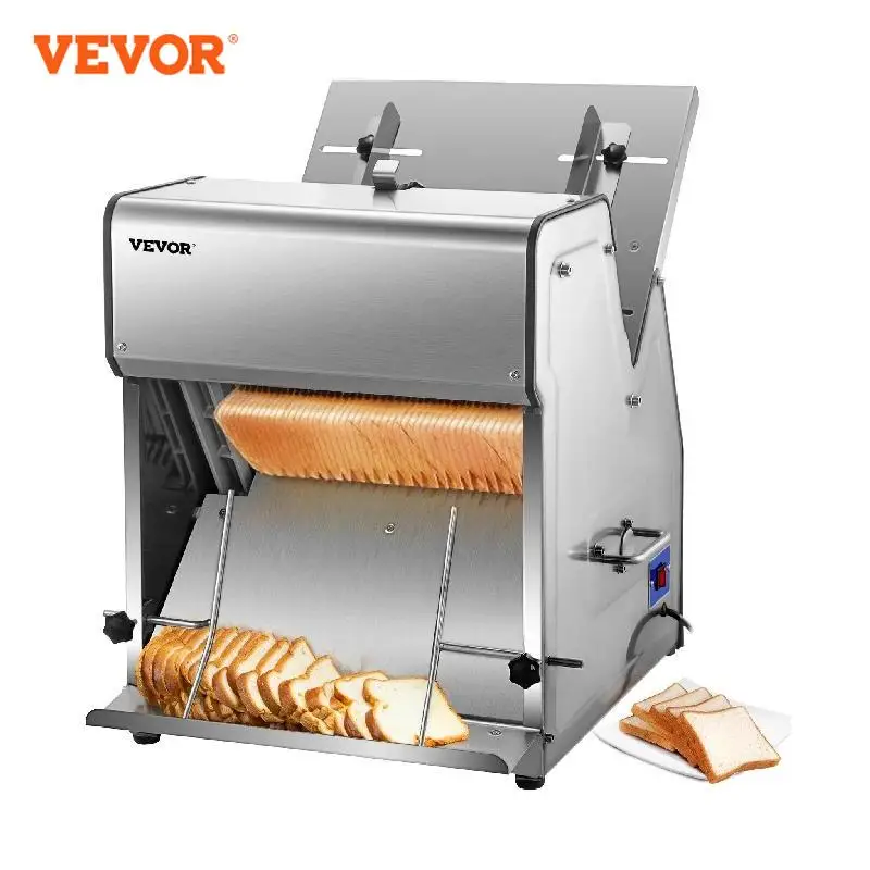 VEVOR Commercial Toast Bread Slicer, 12mm Thickness Electric Bread Cutting  Machine, 31PCS Commercial Bakery Bread Slicer, 110V Toast Cutter Cutting  Machine, Bread Cutter for Bread Sheet Cutter Cutting