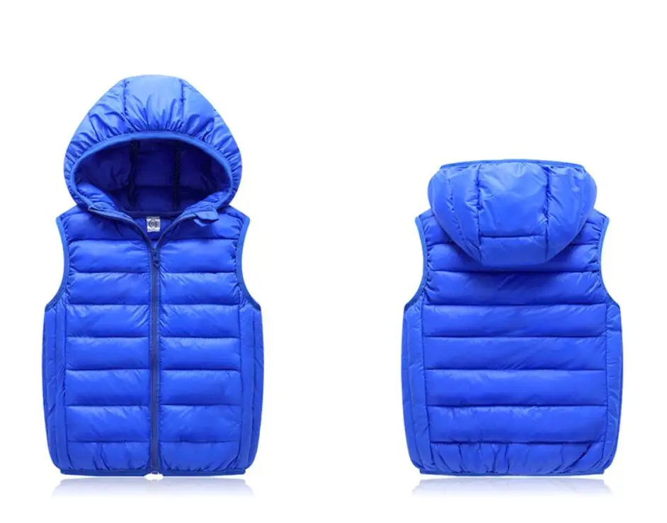 Jugendliche Jungen Mädchen Warme Daunenweste Herbst Winter Baumwolle Weste Kinder Oberbekleidung Kinder Kleidung Kapuzenjacke Westen – Detail 3