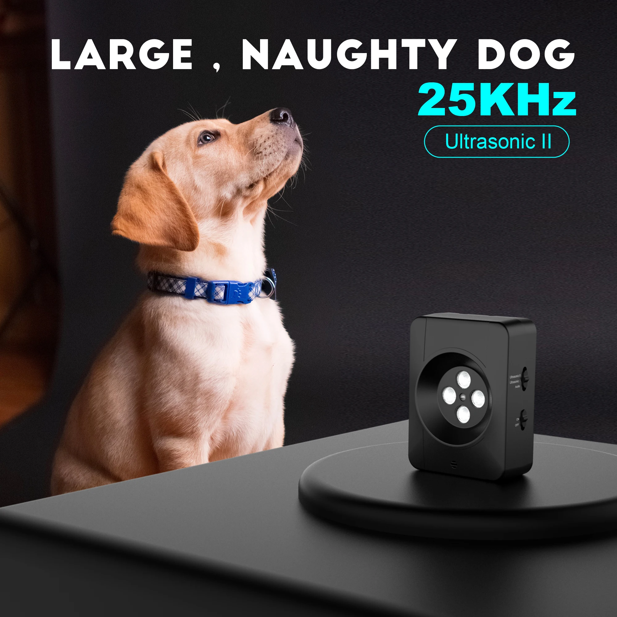 Dog Bark Deterrent Anti Barking Device 3 Modes Rechargeable Ultrasonic Safe for Dog & People