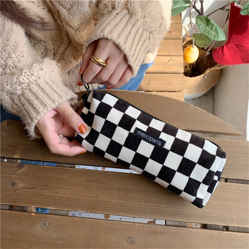 Pencil Cases Korean Stationery Retro Estuche Cases Kawaii Flower Pencilcase For Girls Material Escolar Papeleria Trousse Scolaire