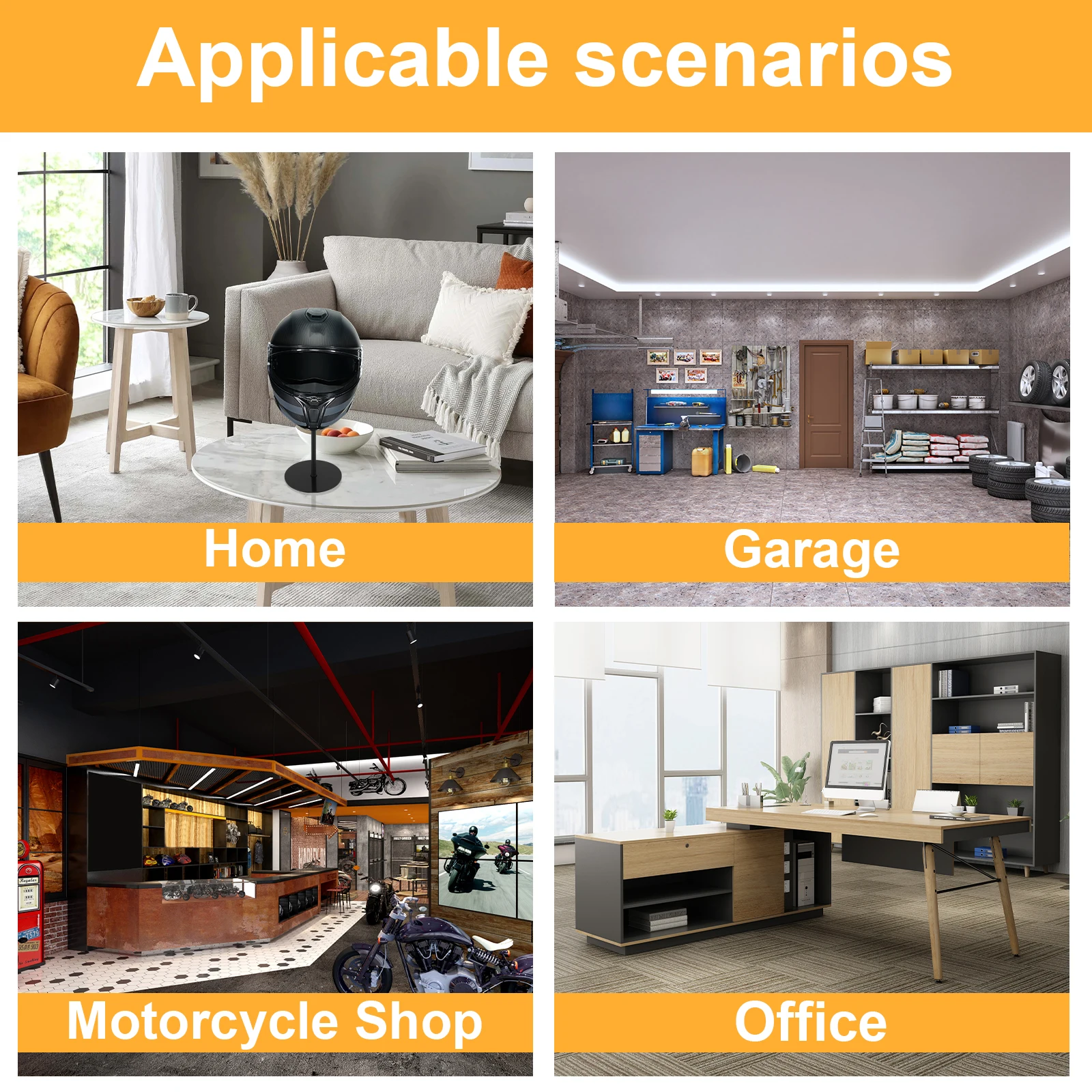 Helmet Stand Desktop Helmet Display Holder with Stable Base Metal Motorcycle Helmet Display Hanger Stand Versatile Helmet Rack