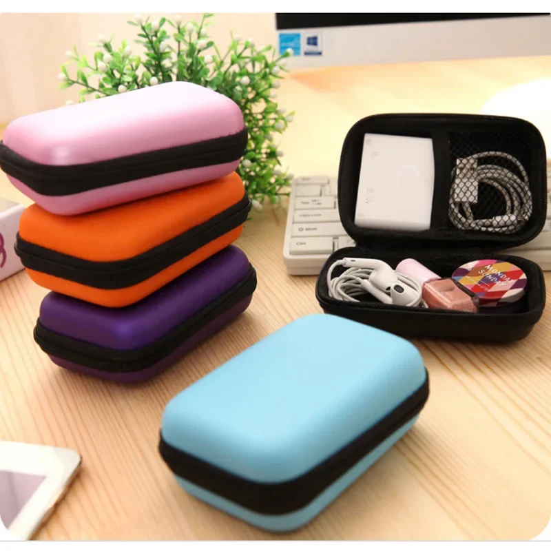 Rectangle Storage Bag Mobile Phone Data Cable Charger Fingertips Package  Bag Portable Zip Lock Organizer Case Storage Box