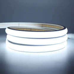 High-Density Flexible Waterproof COB LED Neon Strip Light - Customizable Length, 320 LEDs - 24V 15m (White)