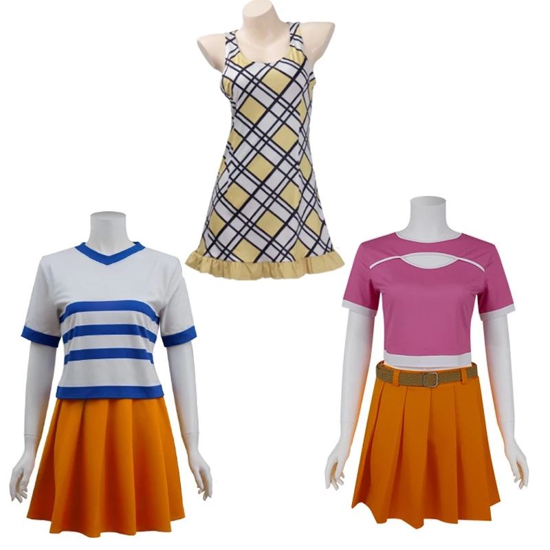 

Movie Nami Cosplay Costume Nami Adult Uniform Live Action Skirt Shirt Full Suits Halloween Carnival Party Costumes for Women