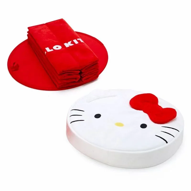 Japan Sanrio Kawaii Stool Storage Box HelloKitty Desktop Storage Bucket PompomPurin Large Capacity Folding Underwear Box