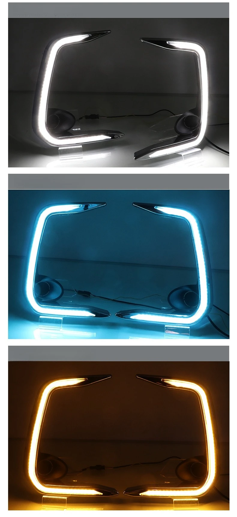For Toyota Corolla 2019-2023 Car LED Daytime Running Light DRL Yellow Turn Signal 12V Front Fog Lamp Decoration Bumper Lights detail image 6