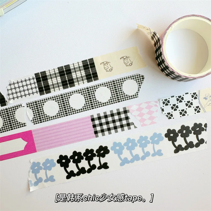 Ins Korean Cute Flower Decoration Adhesive Tape Handbook DIY Scrapbooking Journal Collage Material Stickers Gift 2