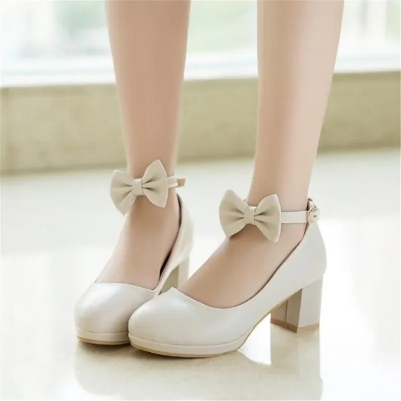 Princess Kids High Heel Shoes Glitter Children Leather Dance Shoes Bow Girls Elegant Wedding Shoes 2