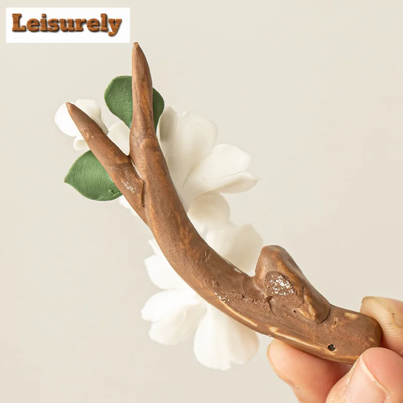 Apple Flower Fragrance Plug In Home Creative Ceramic Thread Sandalwood Incense Burner Living Room Tea Table Teahouse Ornament