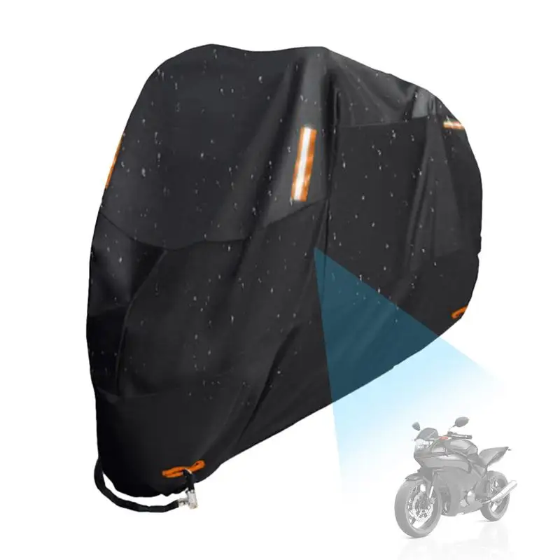 

Universal Motorcycle Rain Cover 300D Polyester Outdoor Storage Shed Silver-Coated Cloth Foldable Protective Cover For Motorbikes
