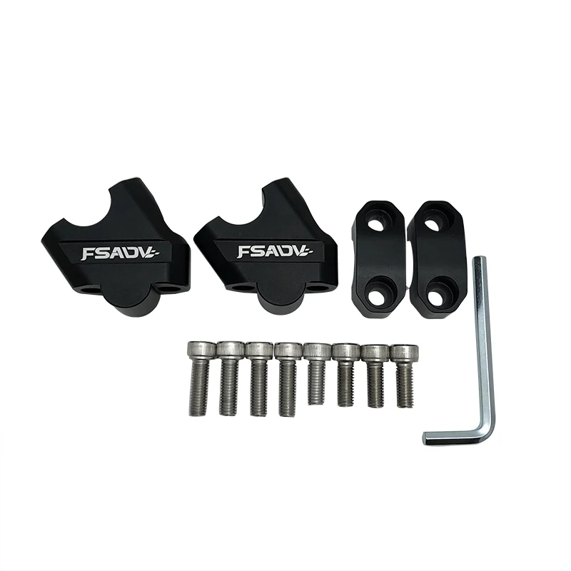 1 Pair Motorcycle Universal Handlebar Riser Bar Mount Handle Clamp Universal 28mm 1 1/8" 22mm 7/8" For Honda BMW YAMAHA Suzuki 5