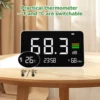 4-in-1 Digital Sound Level Meter ,Desktop Decibel Monitor 30-130dB,for Noise Measureing,Library, with Time&Temp&Humidity Display 2