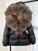 Janveny 2024 Winter Puffer Jacket Women Real Fox Fur Hooded Thick Warm 90% White Duck Down Coat Female Parkas Waterproof 1