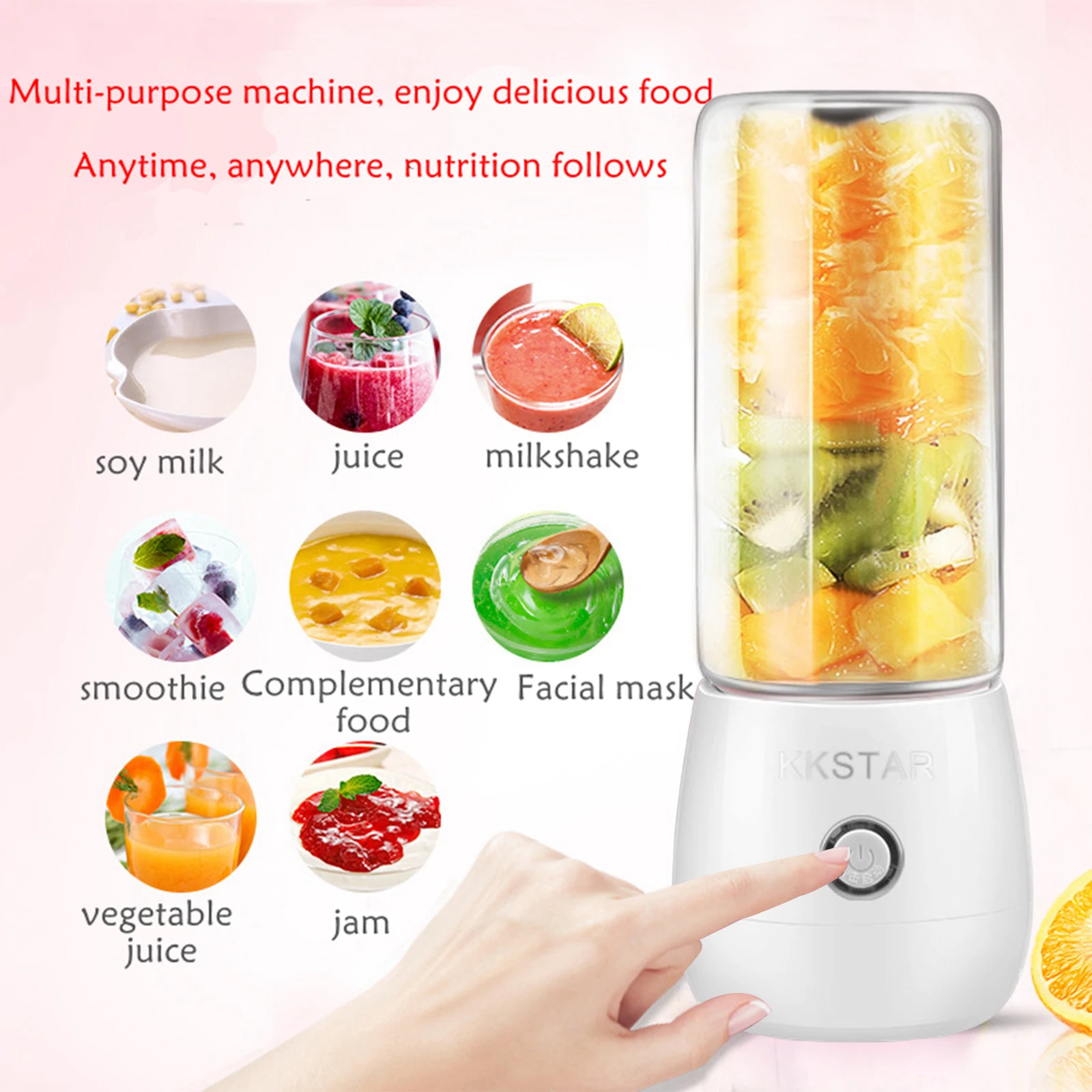 Portable Multi -Function Fruit Juicer Fruit And Vegetable Charging Wireless Accompanying Electric Juice Cup Squeeze Juice Cup 3