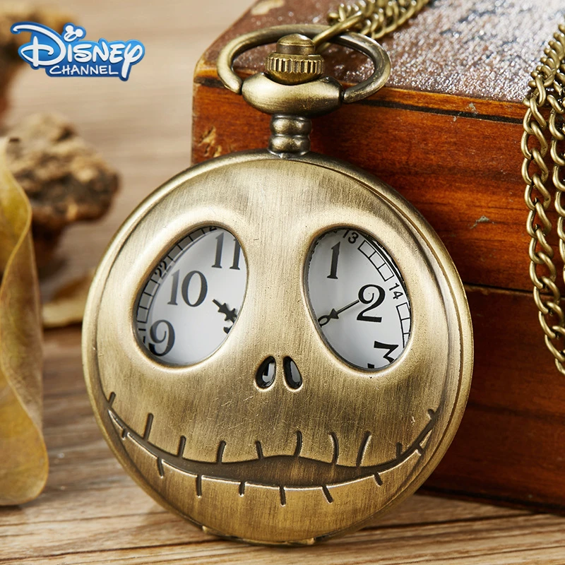 New gold Jack skellington Nightmare Before Christmas Pocket Watches.  OTHERS … s-l400.jpg main image 2
