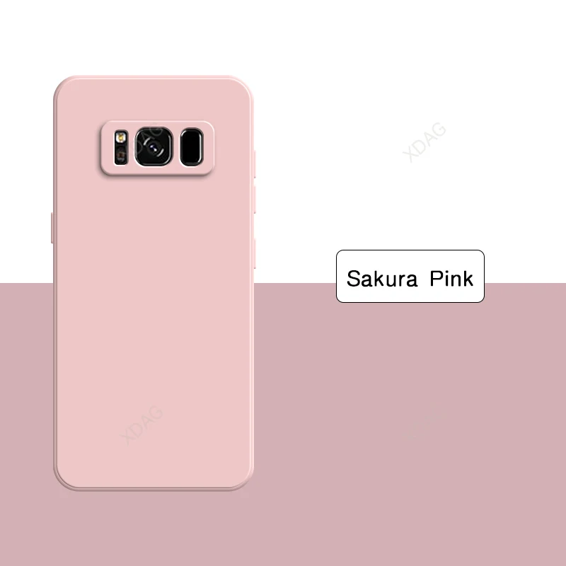 Candy Color Square Liquid Silicone Phone Case with Lens Protection - Soft and High Quality Design