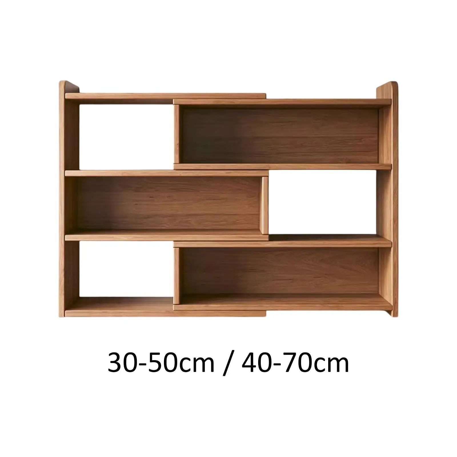 Wooden Bookcase Storage Cabinet Floor Standing Modern Book Rack Retractable Wooden Bookcase Storage Cabinet Floor Standing Modern Book Rack Retractable