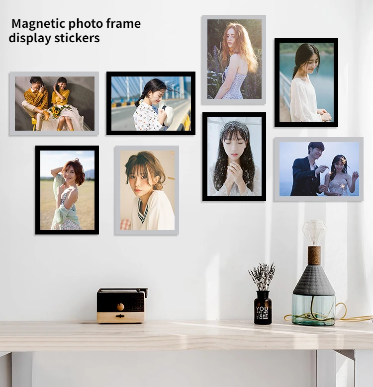 Magnetic Photo Frame A4/A6 Picture Frame Poster Cover Gold/Silver/Black Display Rack Hanger for Wall Decor Reusable photo frame acrylic display holder rubber magnet frame