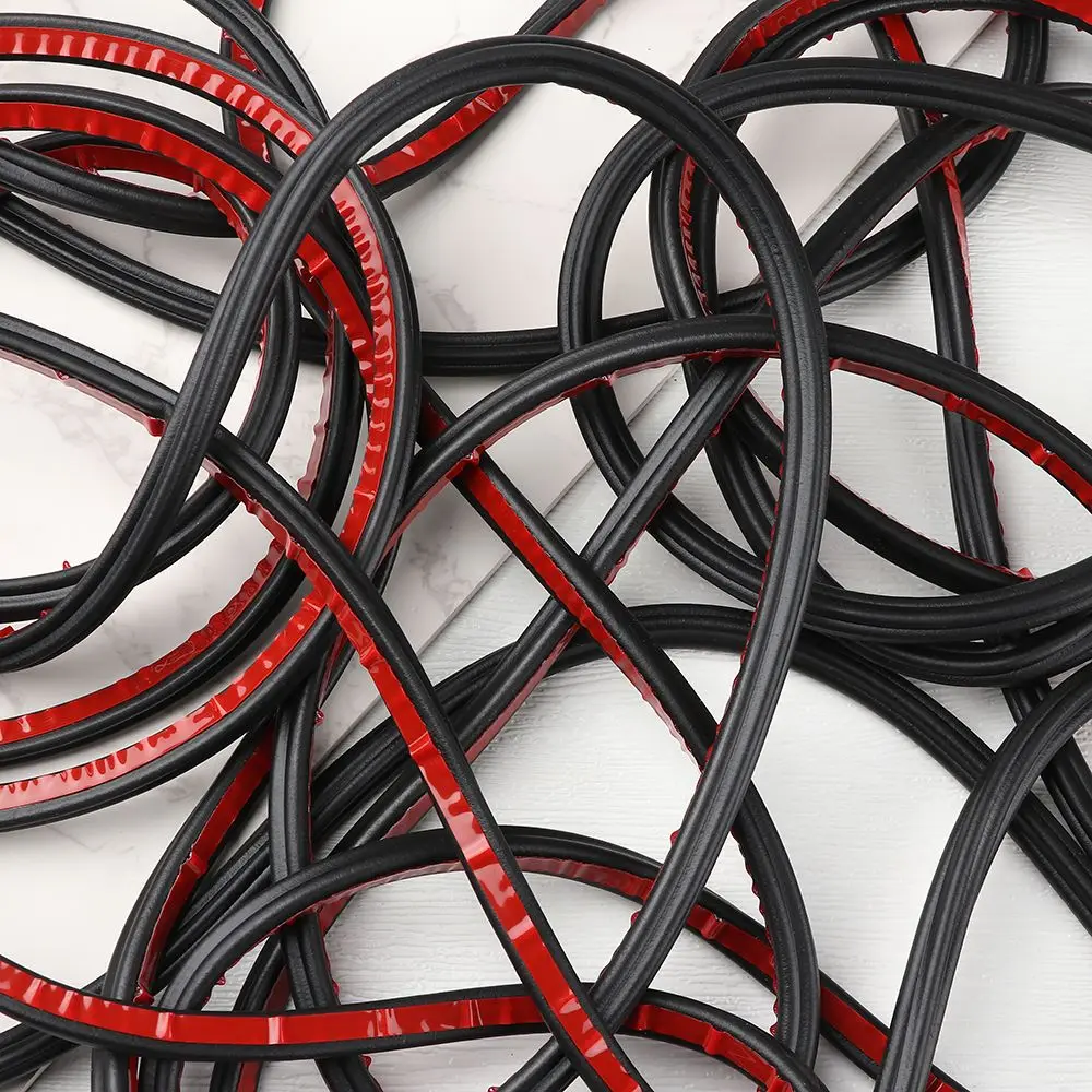 10m Car Door Rubber Seal Strip Double Layer Protector Noise Insulation Car Windshield Trunk Sealer Weatherstrip Auto Accessories