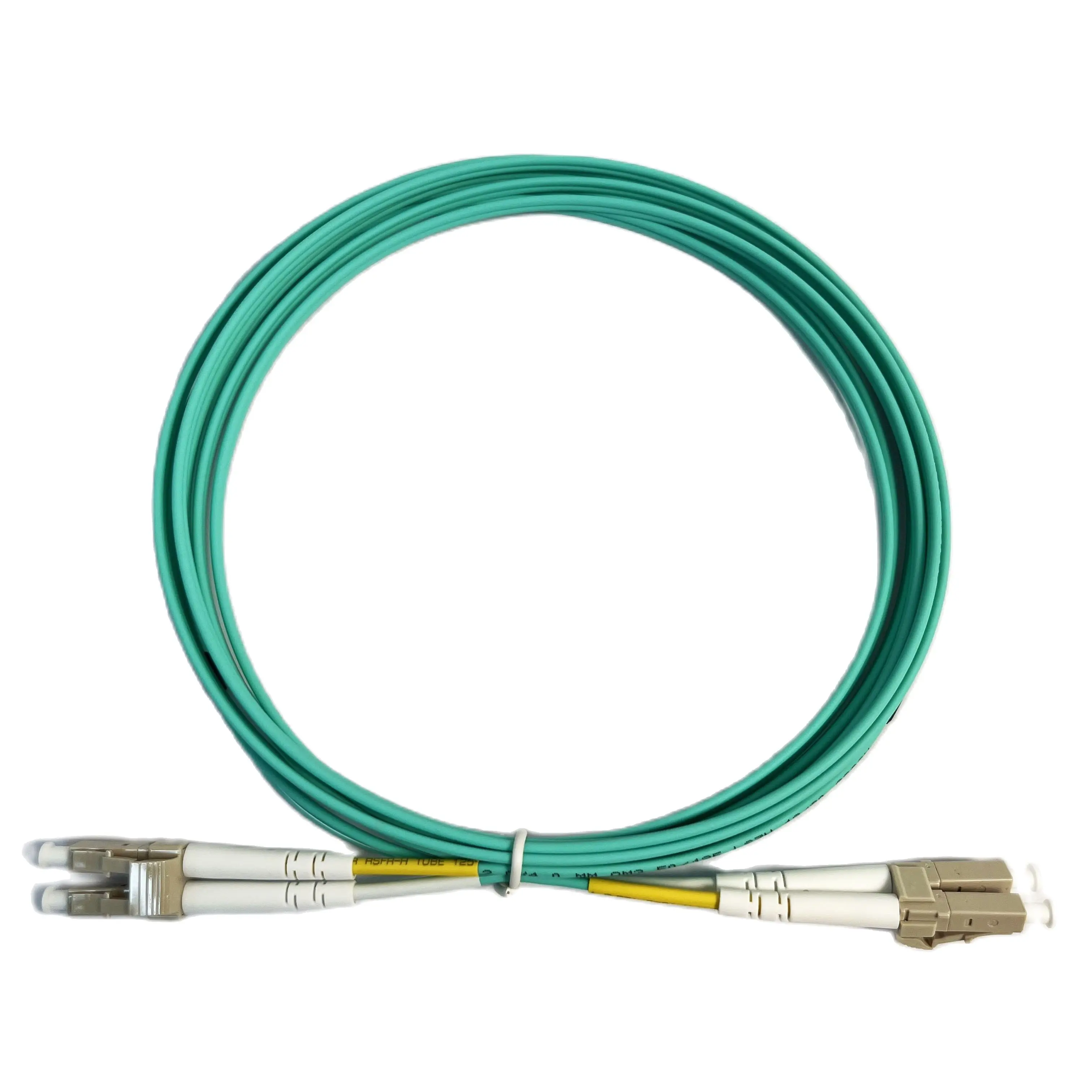   LC to LC 광섬유 패치 케이블, 다중 모드 듀플렉스 LC, UPC-LC, UPC, 3M OM3, 10G, 2.0mm 50/125 