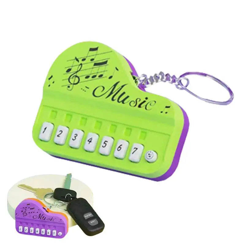 

Tiny Keyboard Piano Glowing Piano Charm Key Rings With Sound Key Rings Mini Musical Toys Playable Piano 7 Tones For Boys Girls