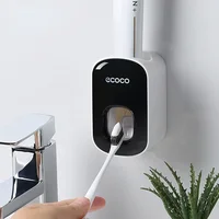 Automatic Toothpaste Dispenser Dust-proof Toothbrush Holder Wall Mount Stand Bathroom Accessories Set Toothpaste Squeezer 2