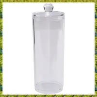 UISN Facial Makeup Container Cotton Pads Round Dispenser With Lid Clear Acrylic Dispenser Cotton 1