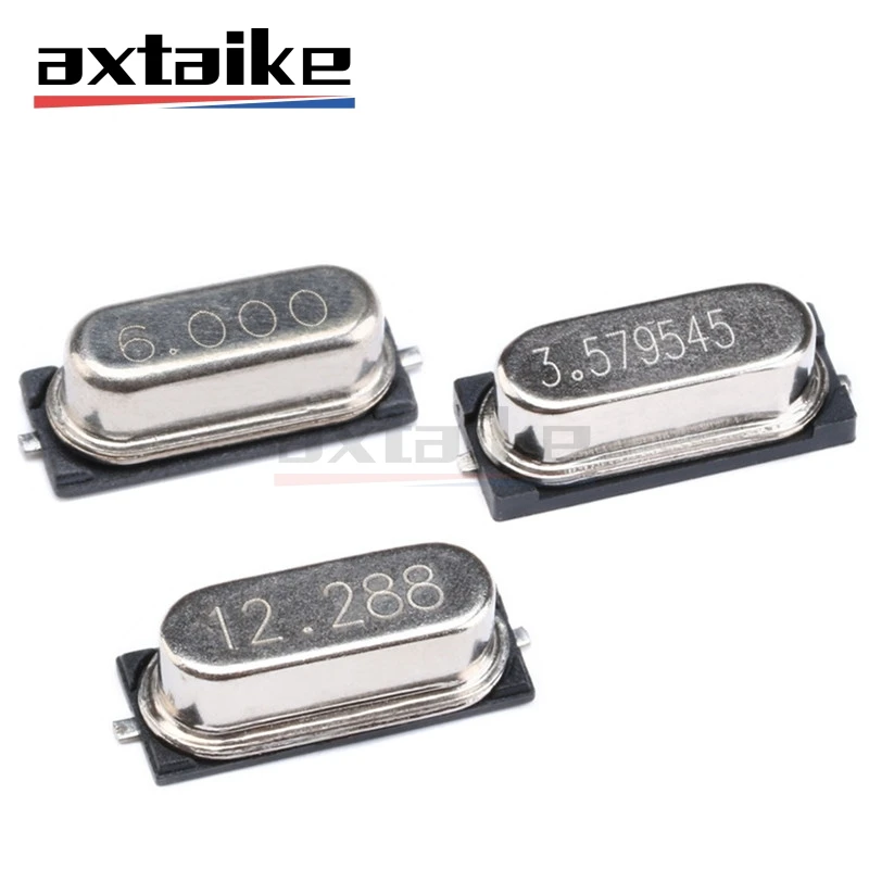 

10PCS 4M 6M 8M 11.0592M 12M 24M 25M 26M 27M 30M 32M 4.096M 22.1184 MHZ HC49S SMD Quartz Crystal Resonator Passive Oscillator