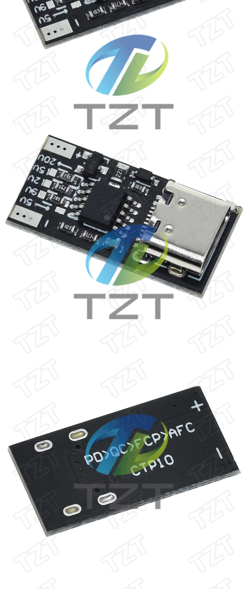 Typ-C PD 2,0 PD 3,0 9V 12V 15V 20V Schnelle Ladung Trigger Realzeitwahl Detektor USB Boost Netzteil Ändern Modul Ladegerät Bord Werkzeuge – Detail 5