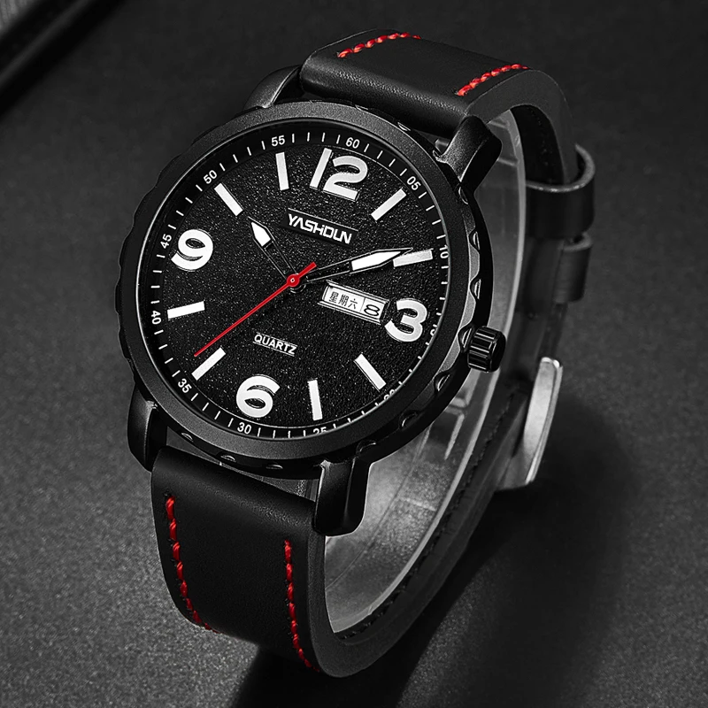 2022 New Simple Men Quartz Wrist Watches for Male Clock Pu Leather Creative Watches Relogio Masculino Wristwatches Gift