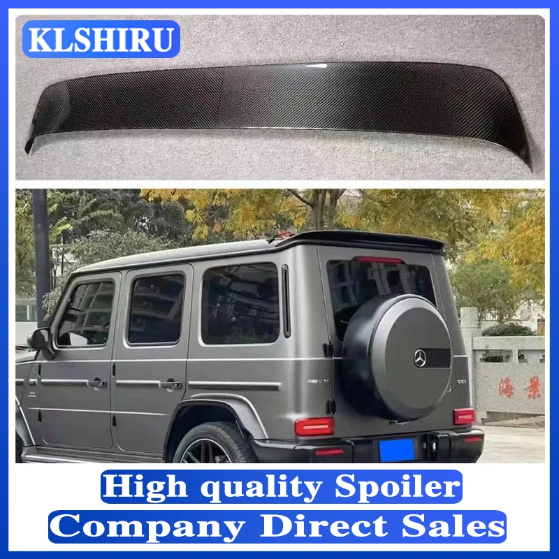 

For Mercedes Benz G W464 G350 G500 G550 G53 G63 18-23 Car Styling New Style Real Carbon Fiber Roof Rear Spoiler Top Tail Wing