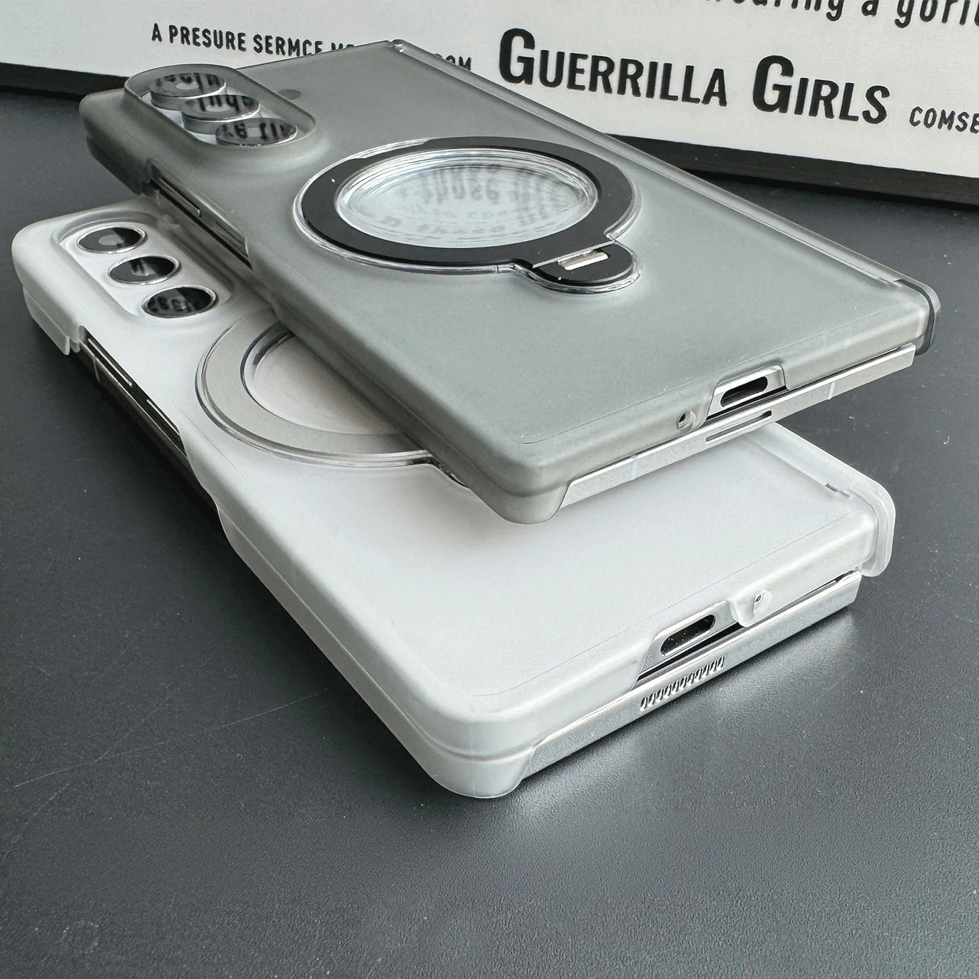 360 Rotate Stand Holder Case with New Hinge Protection - Slim Matte Cover