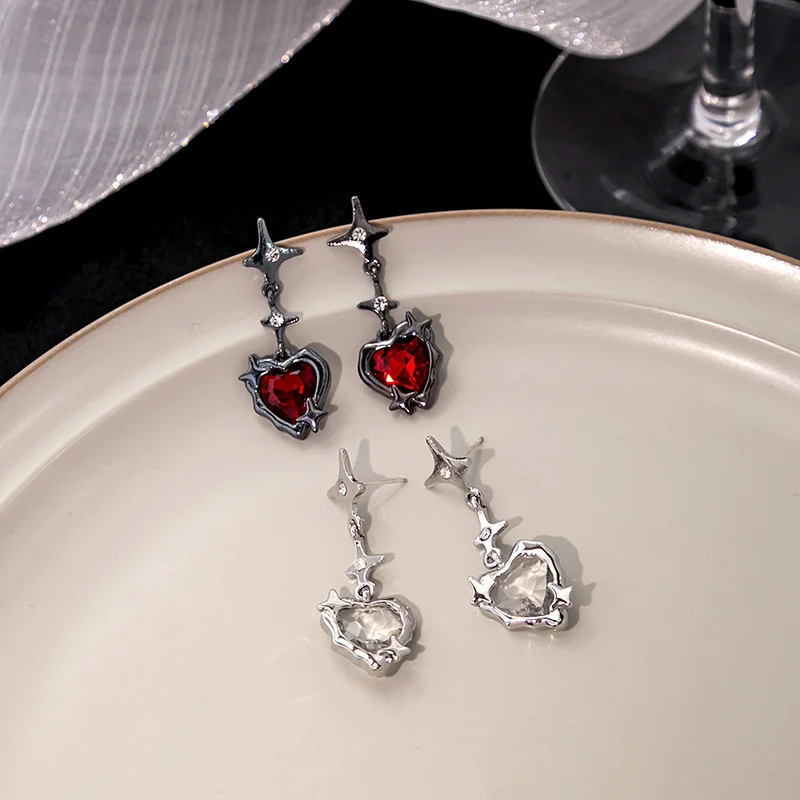 破格 大きなハート リビアングラスハート×ブラックオーラライトk18k14 Hearts – Geoscape Rock Shop