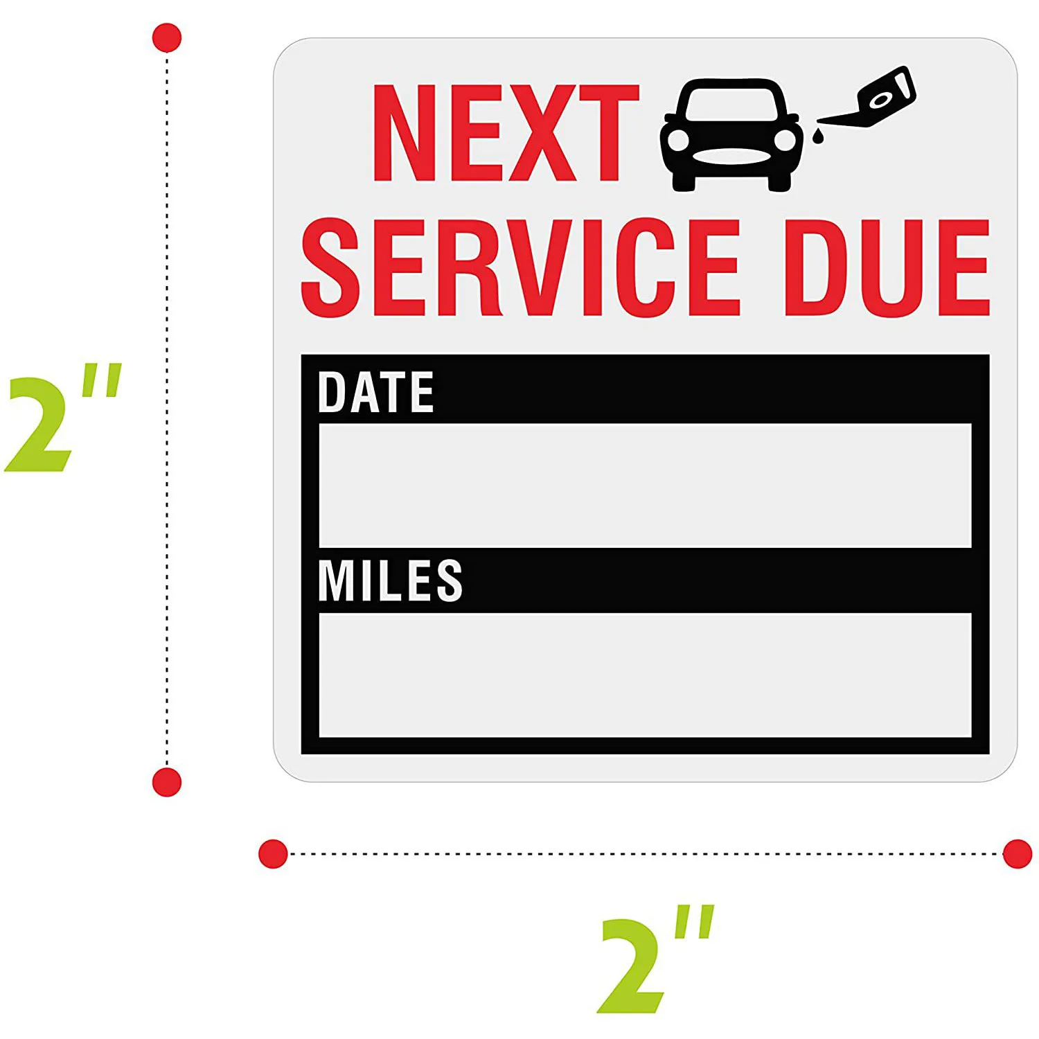 150 Pcs Oil Change Auto Maintenance Service Due Reminder Stickers Labels in Roll