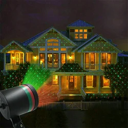 Criativo led movendo completo céu estrela vermelho & verde festa de natal estágio laser projetor luz ao ar livre paisagem jardim gramado lâmpada laser