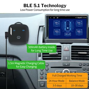 Deelife Car TPMS Android iOS Tire Pressure Monitoring System Spare Tyre Internal External Sensor BLE